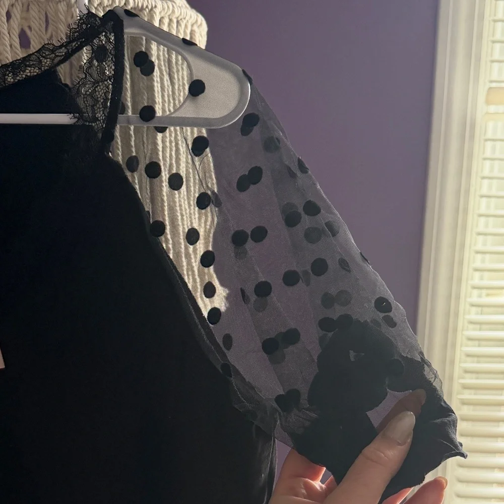 Emery rose black blouse NWT - Picture 5 of 6